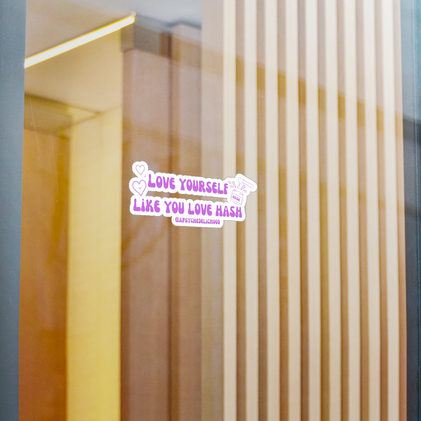 Purple Love Yourself Kiss-Cut Vinyl Decals