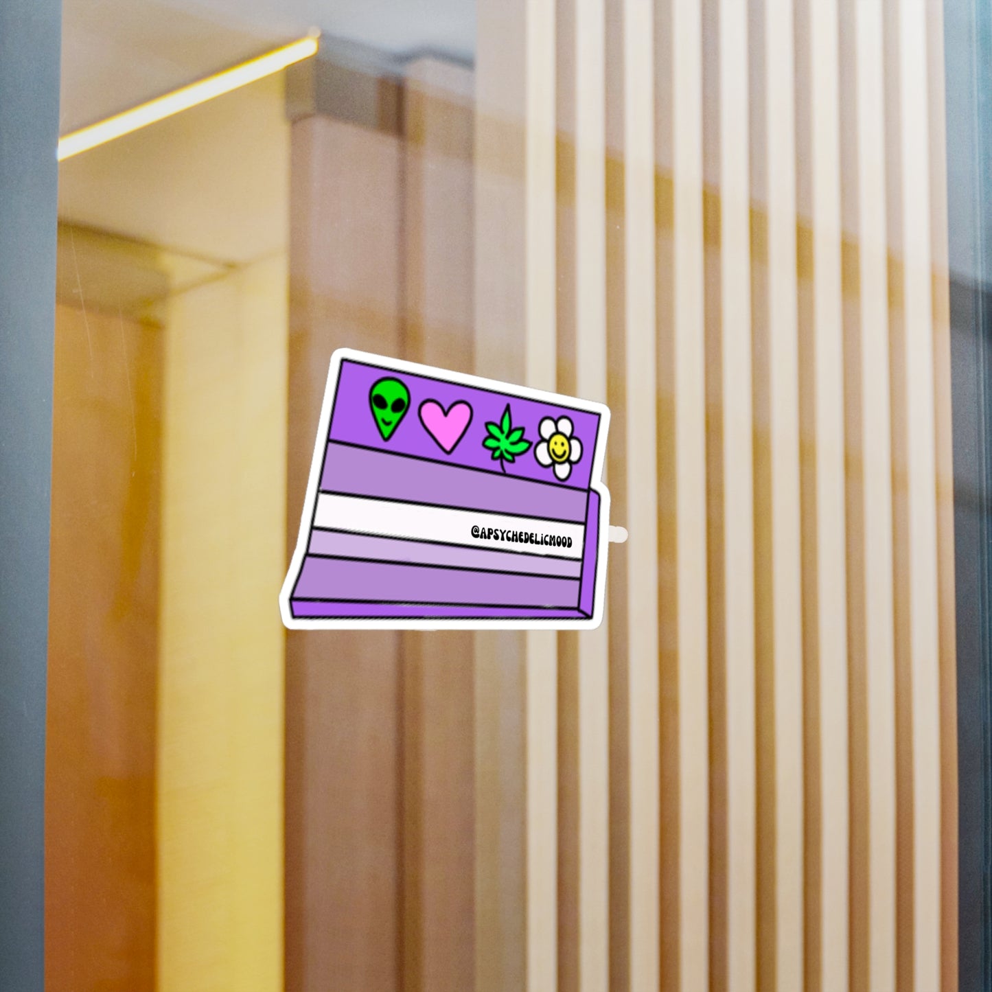 Purple Paper Sticker