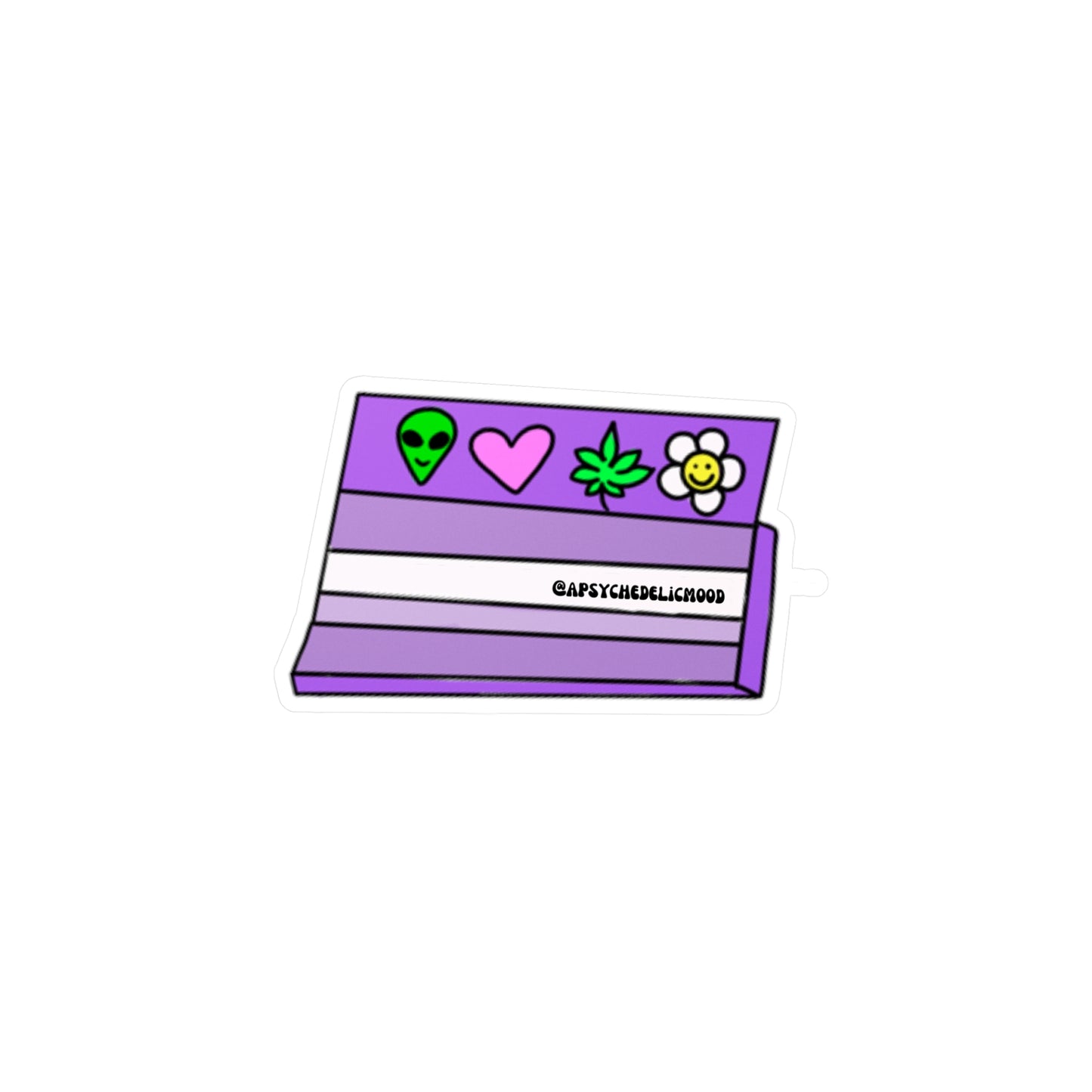 Purple Paper Sticker