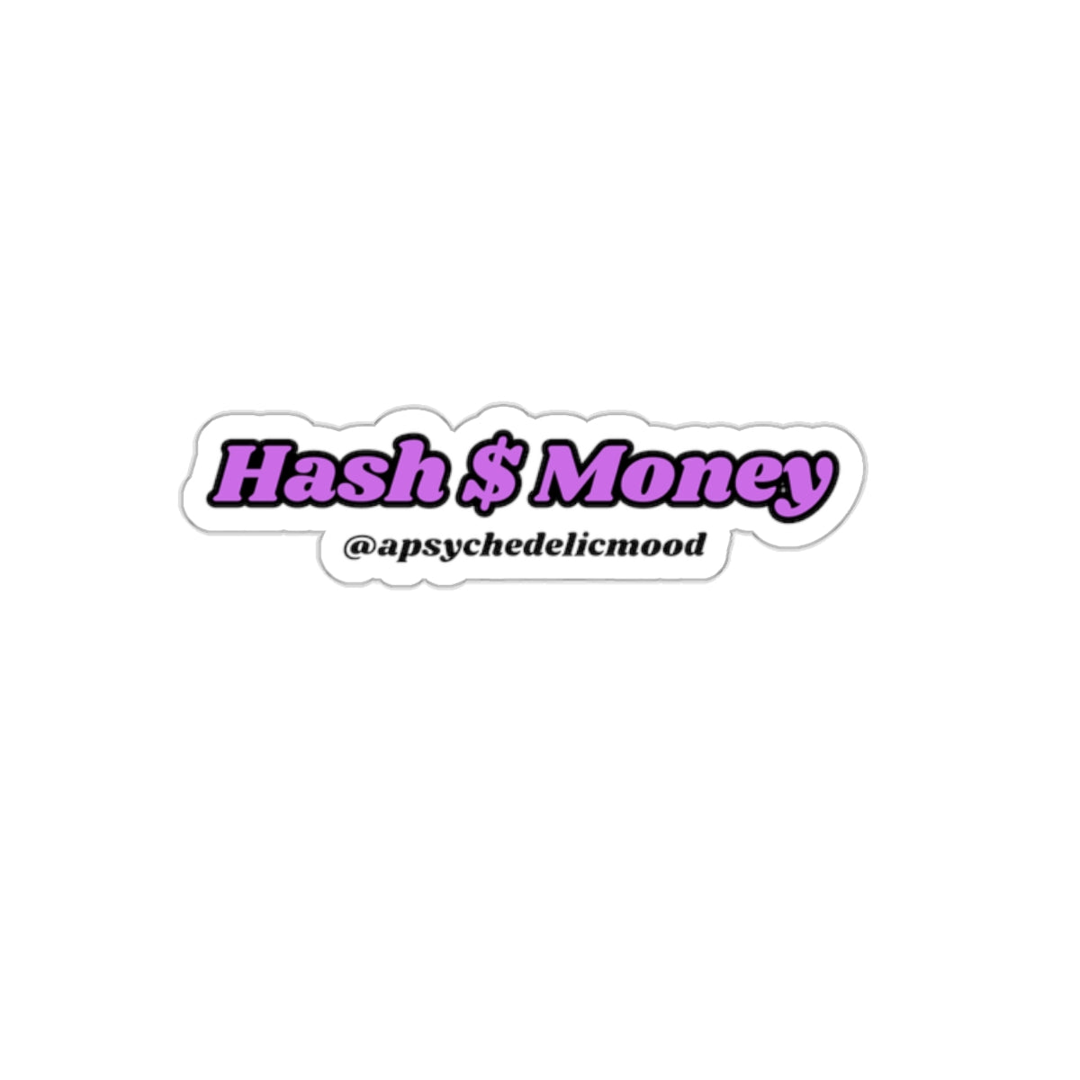 Purple Hash $ Money Kiss-Cut Stickers