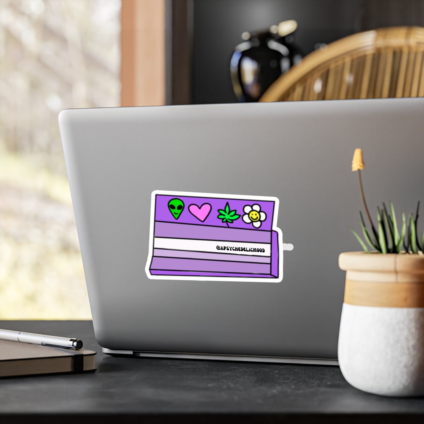 Purple Paper Sticker