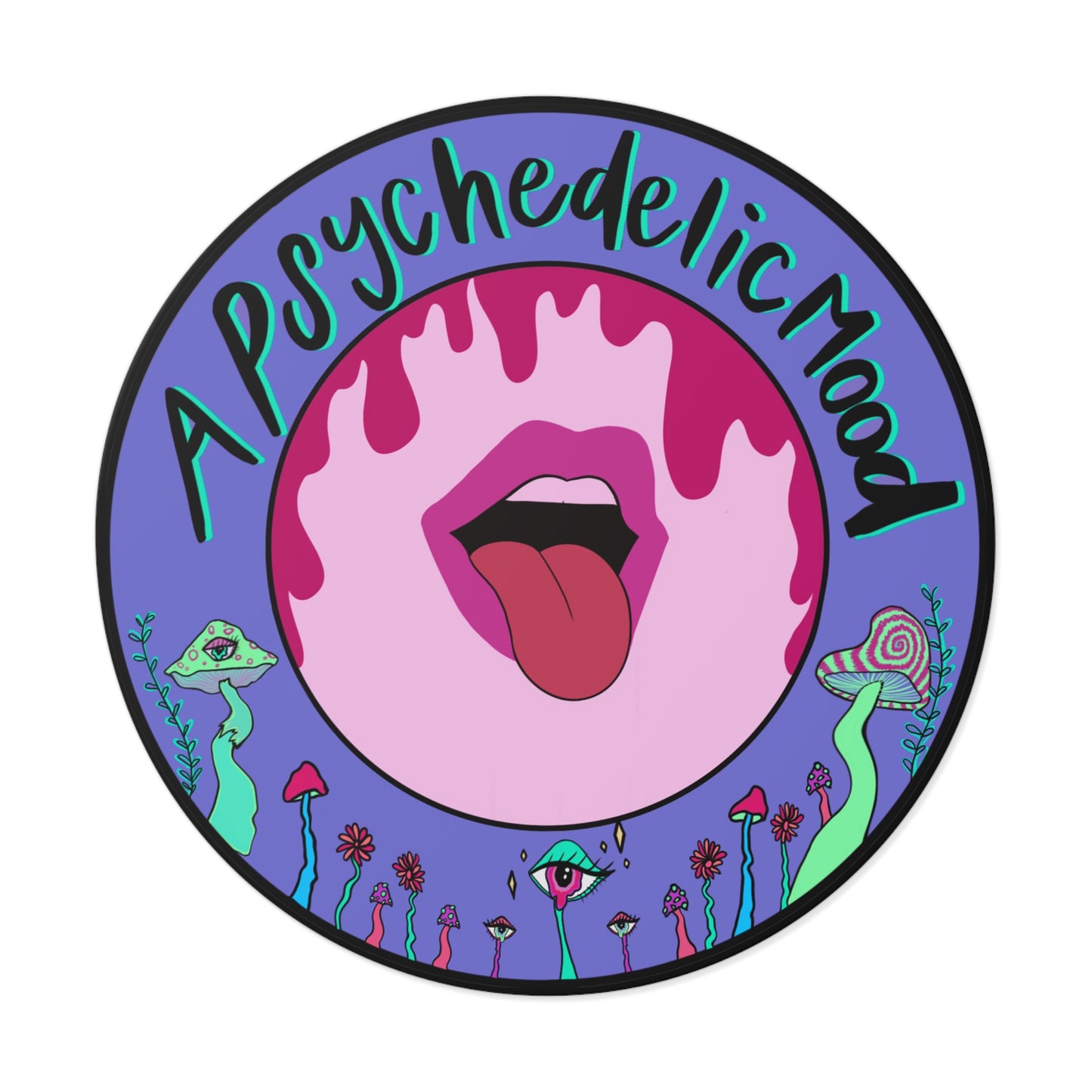 A Psychedelic Mood Original Design Round Vinyl Stickers