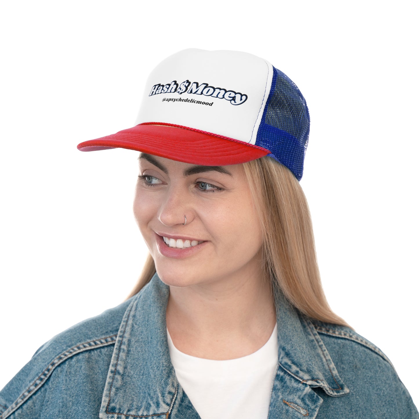 Red/White/Blue Hash $ Money Trucker Caps