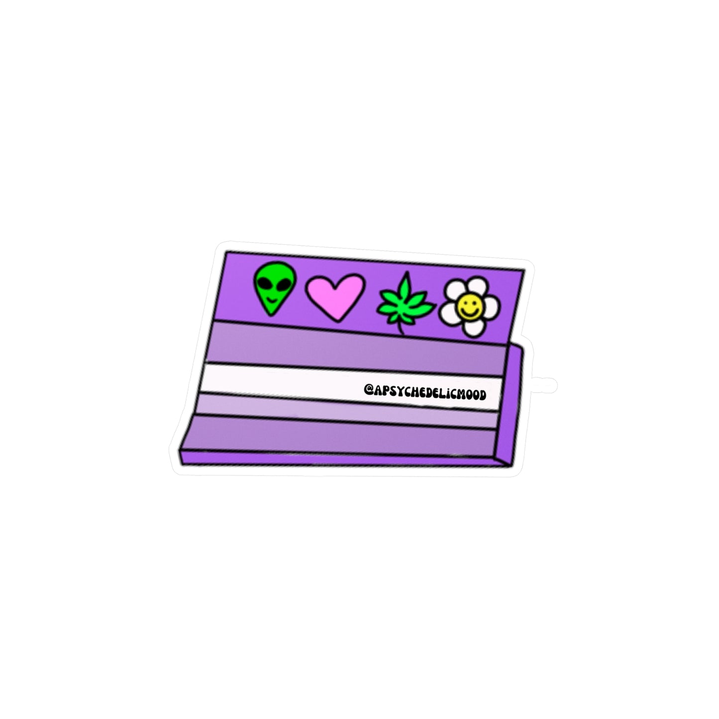 Purple Paper Sticker