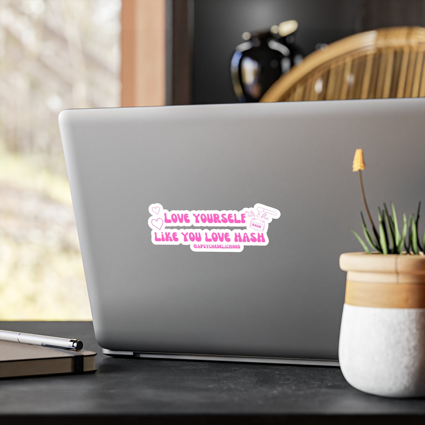 Pink Love yourself Kiss-Cut Vinyl Decals