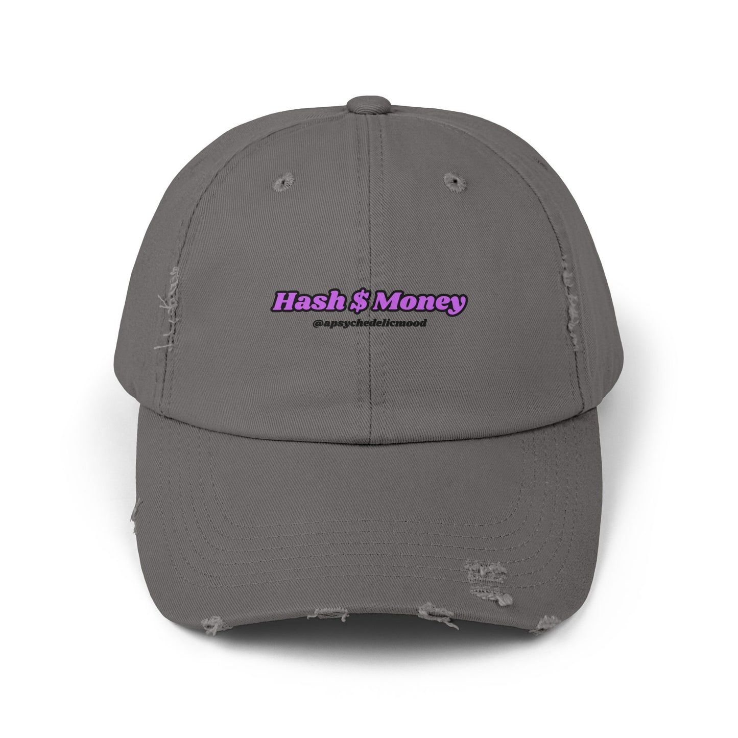 Purple Font Unisex Distressed Cap