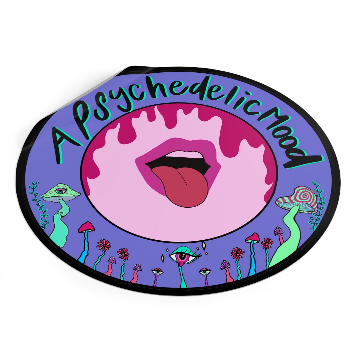 A Psychedelic Mood Original Design Round Vinyl Stickers