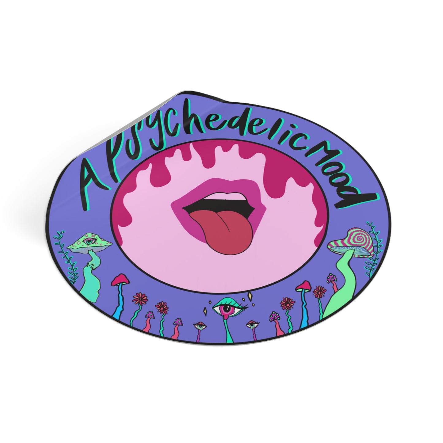 A Psychedelic Mood Original Design Round Vinyl Stickers