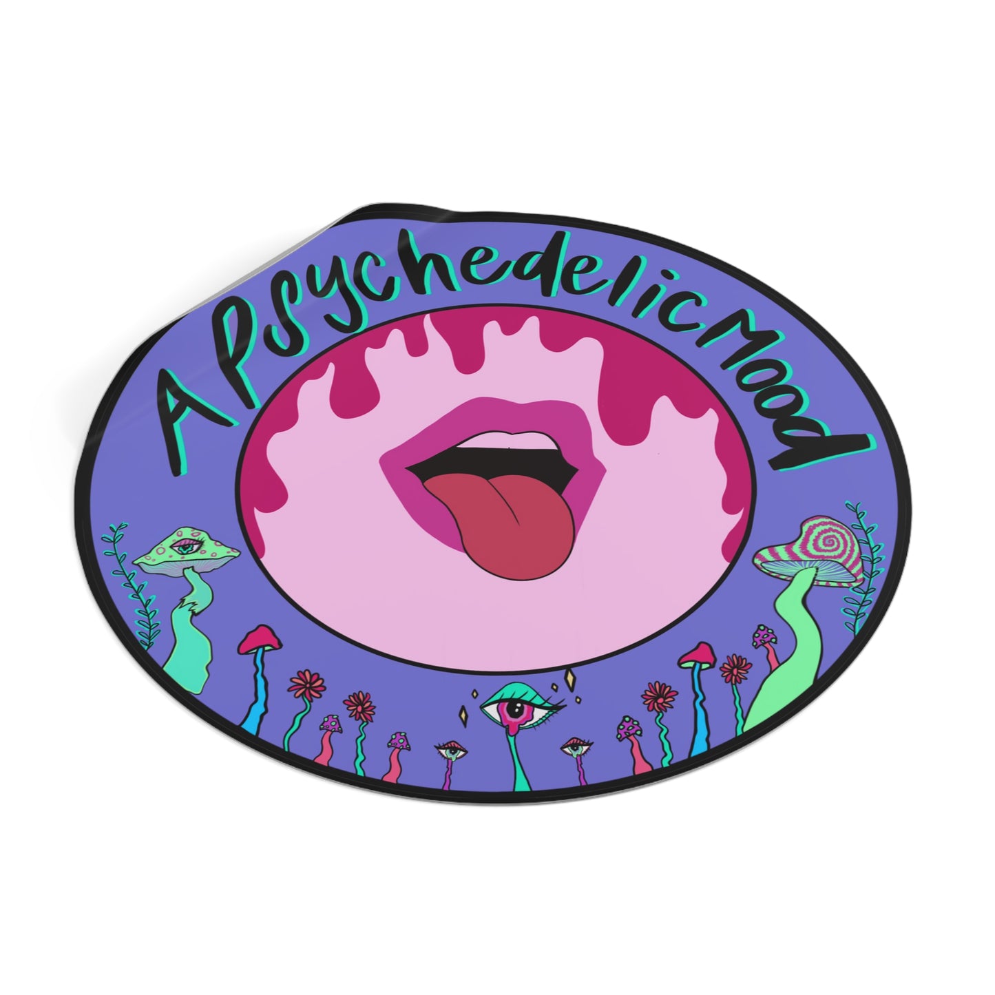 A Psychedelic Mood Original Design Round Vinyl Stickers