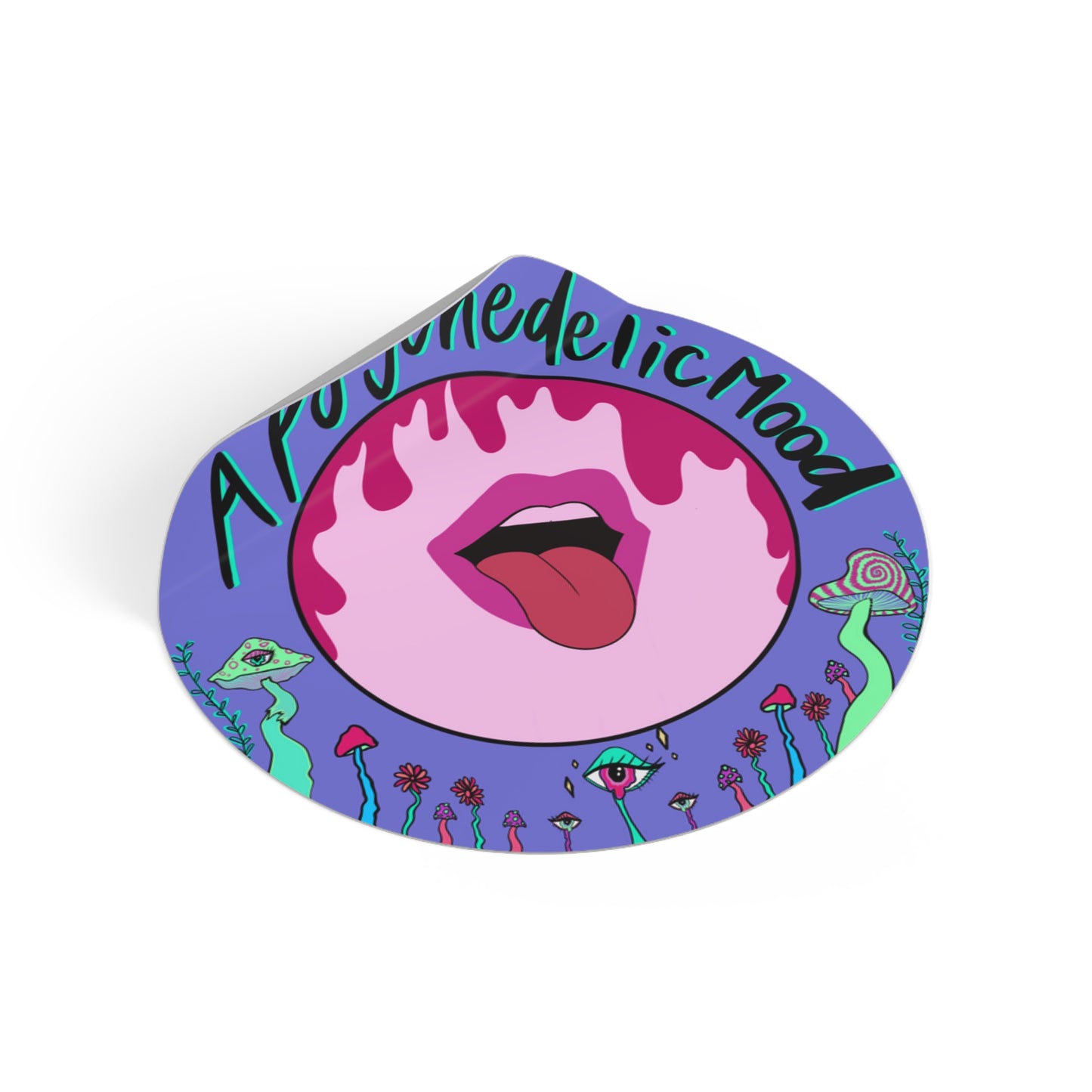 A Psychedelic Mood Original Design Round Vinyl Stickers