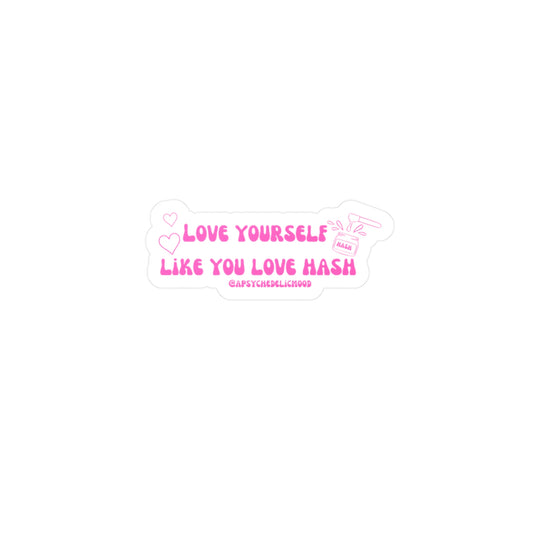 Pink Love yourself Kiss-Cut Vinyl Decals