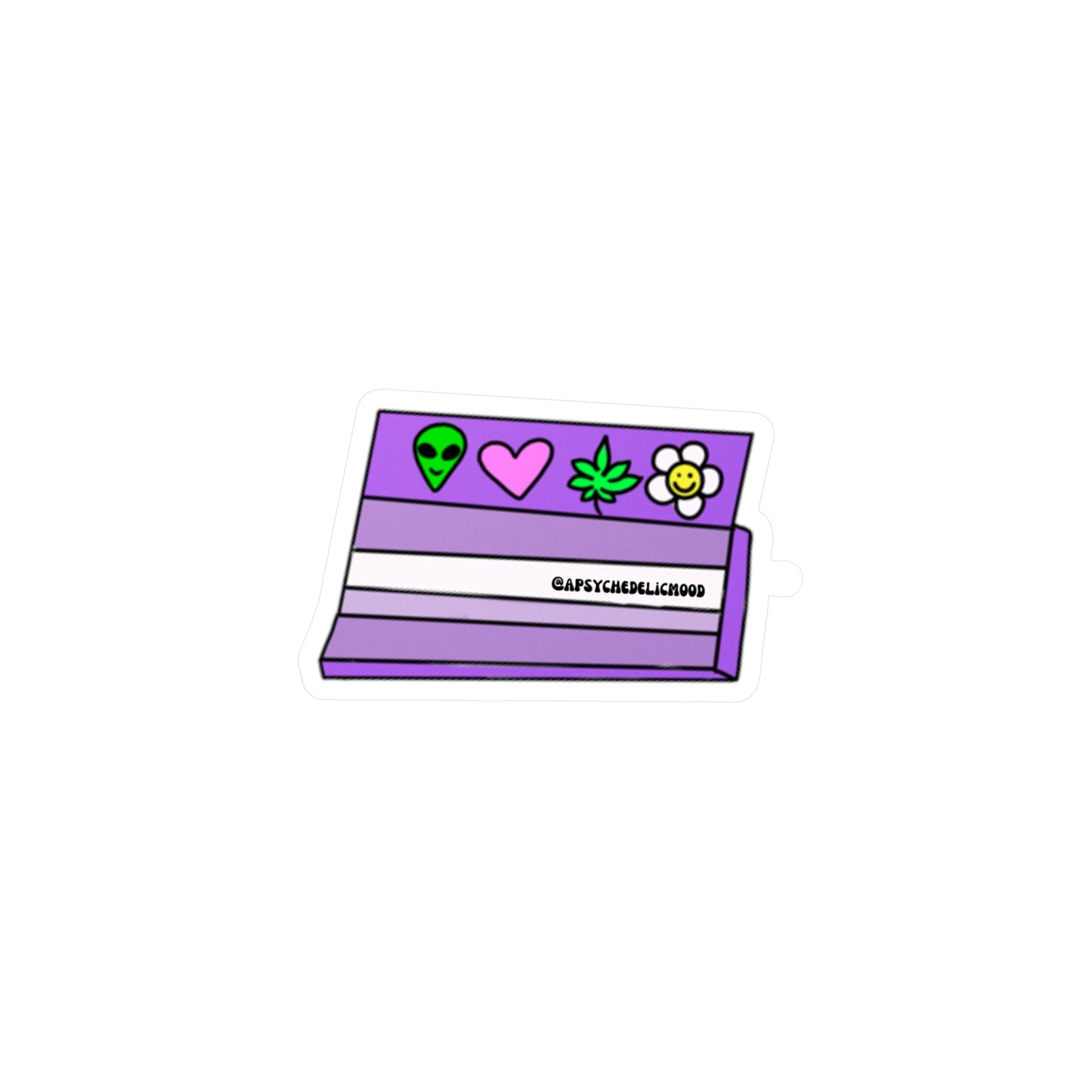 Purple Paper Sticker