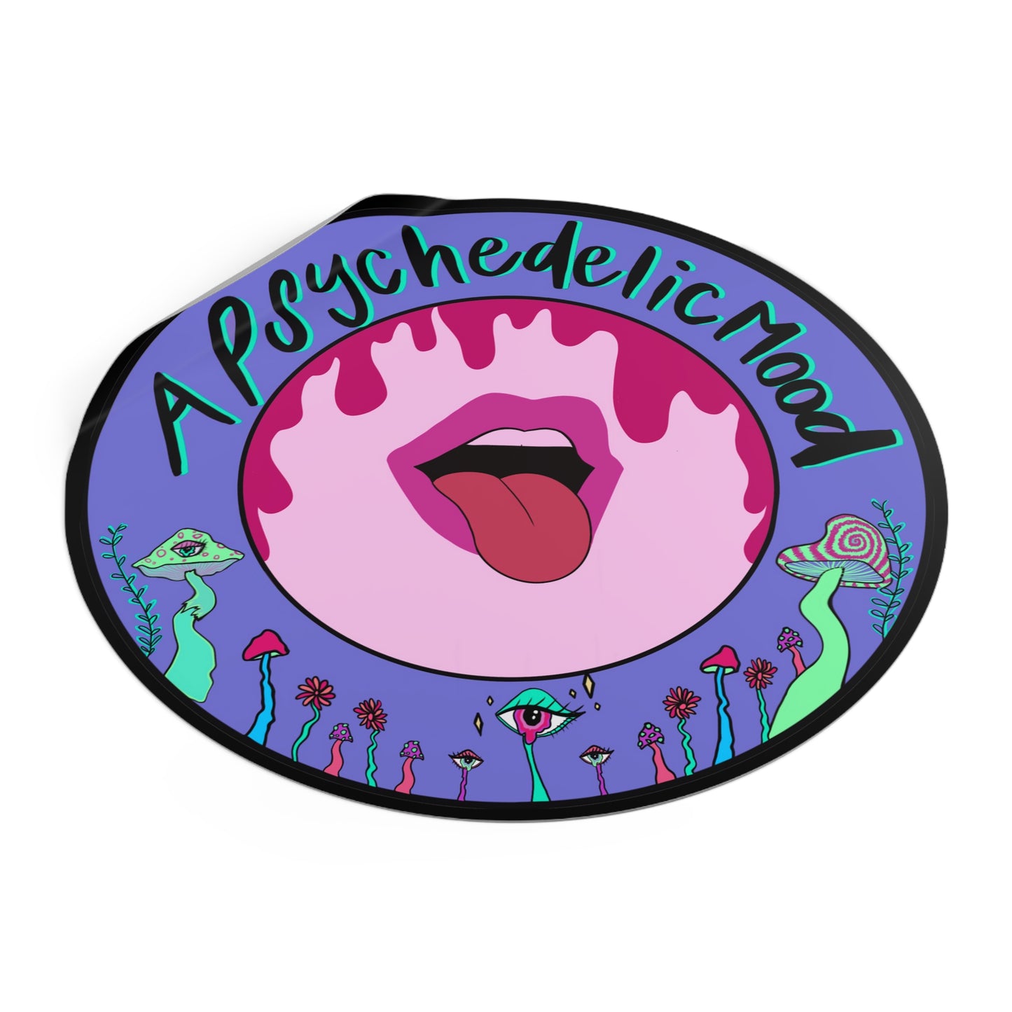 A Psychedelic Mood Original Design Round Vinyl Stickers