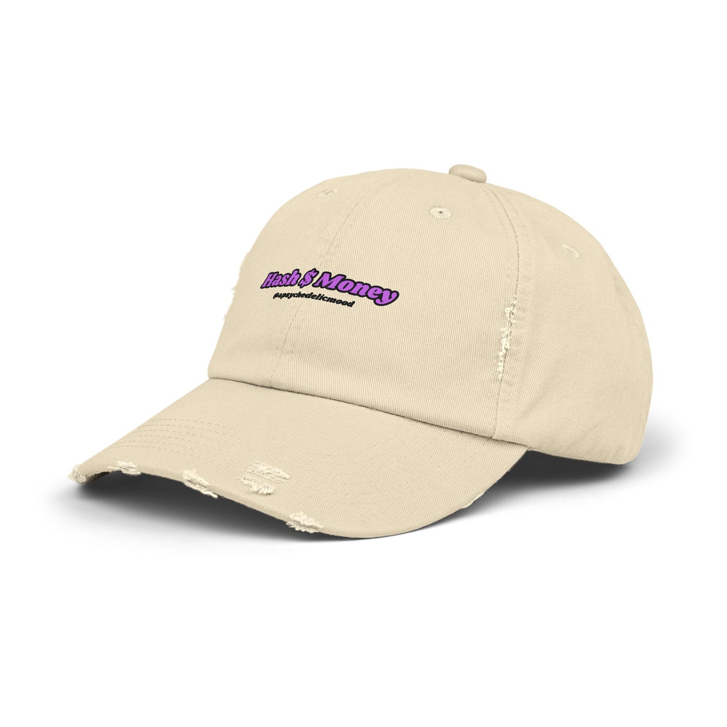 Purple Font Unisex Distressed Cap