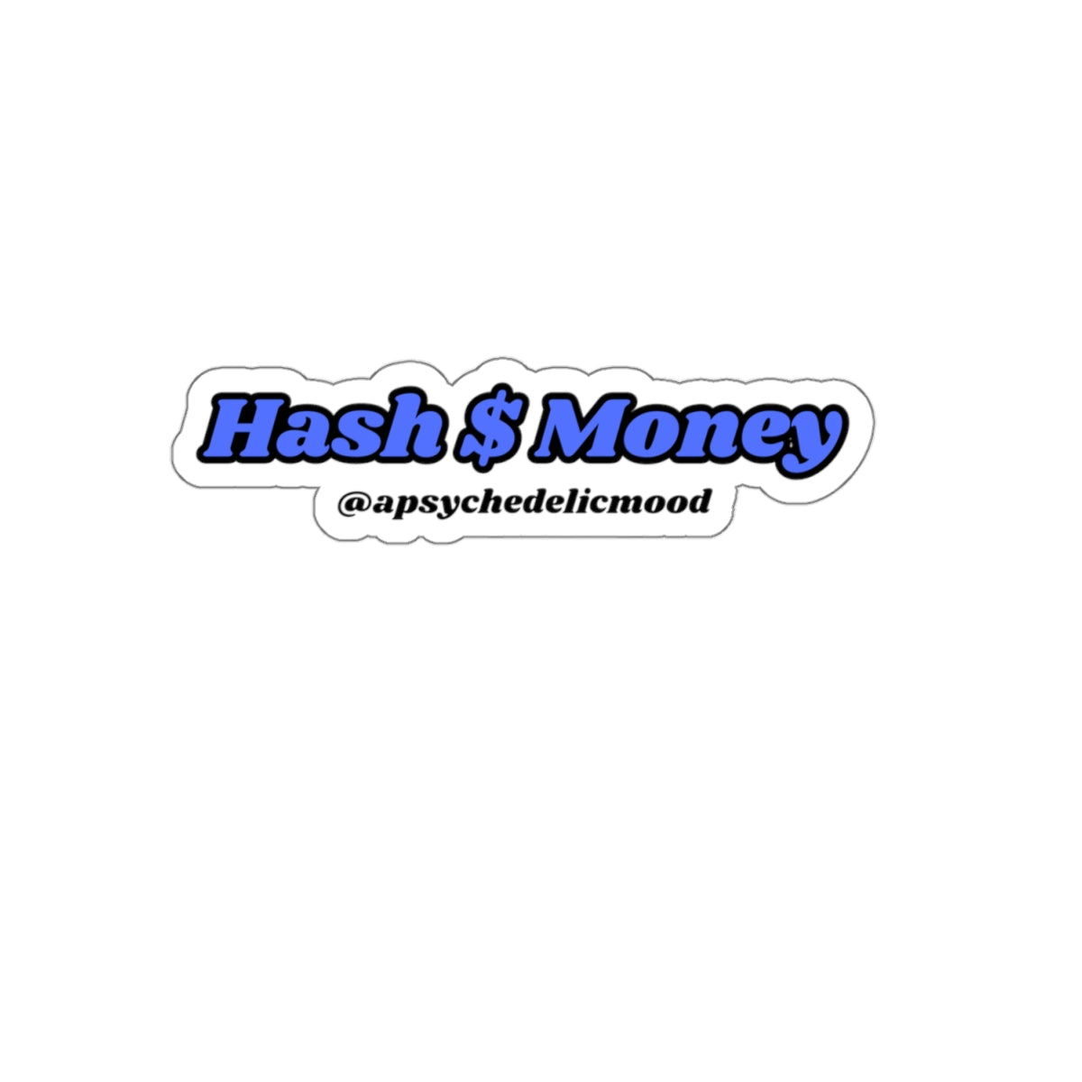 Blue Hash $ Money Kiss-Cut Stickers