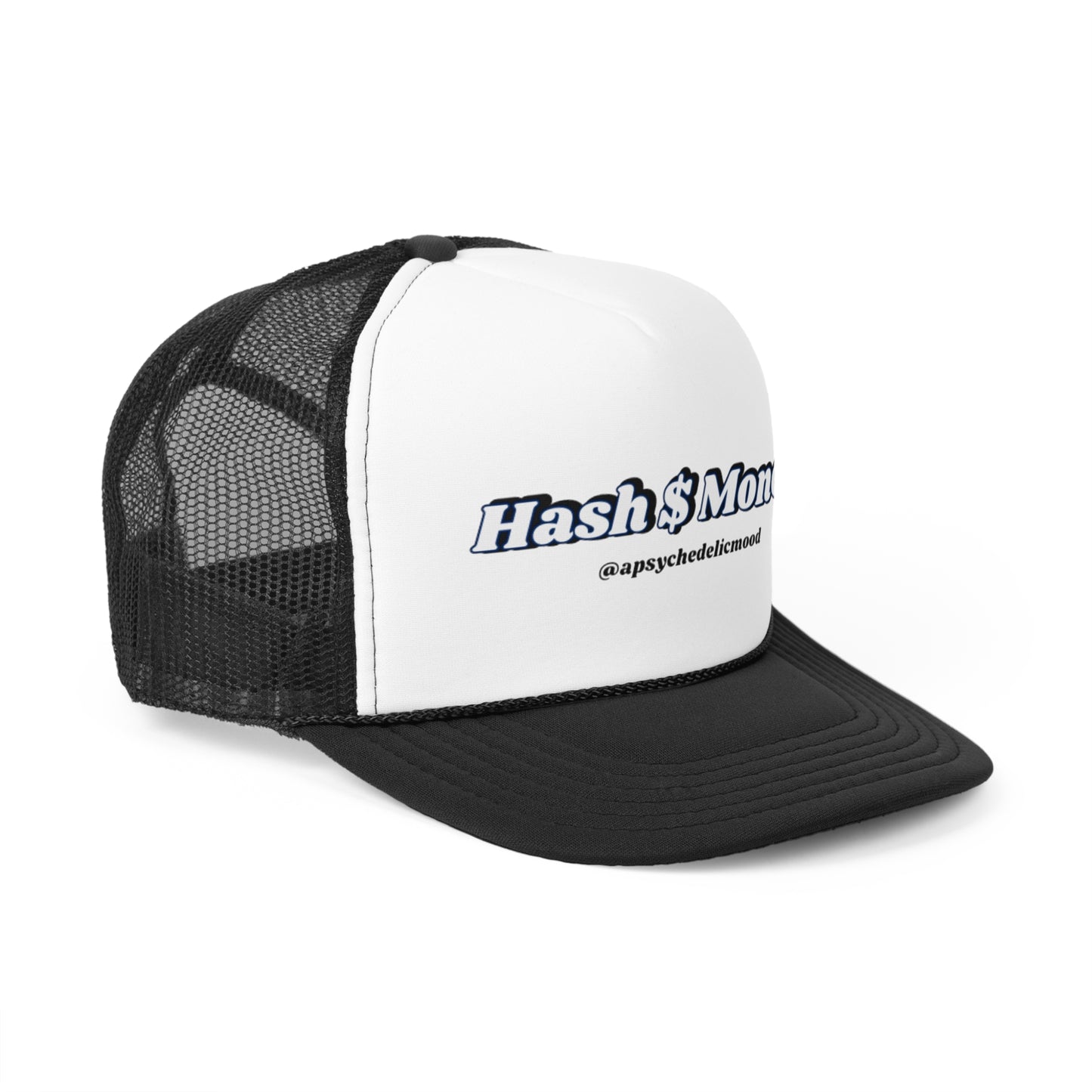 White/Blue Hash $ Trucker Caps