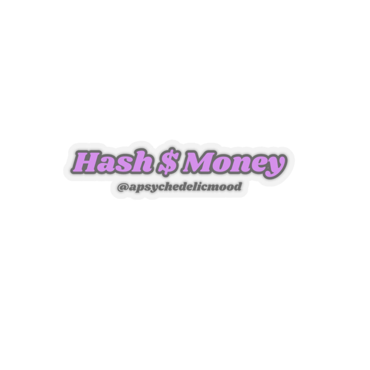 Purple Hash $ Money Kiss-Cut Stickers