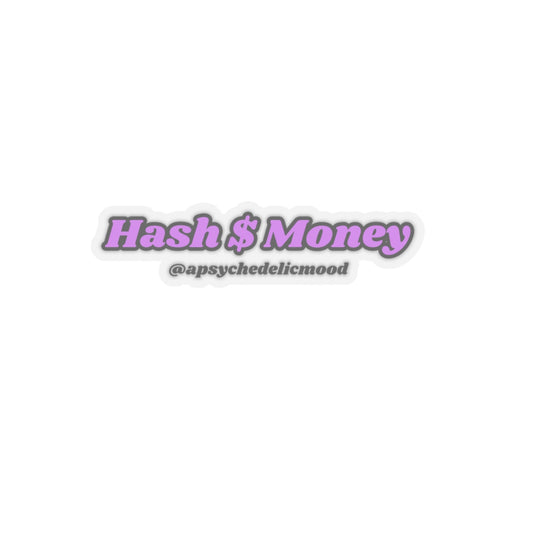 Purple Hash $ Money Kiss-Cut Stickers