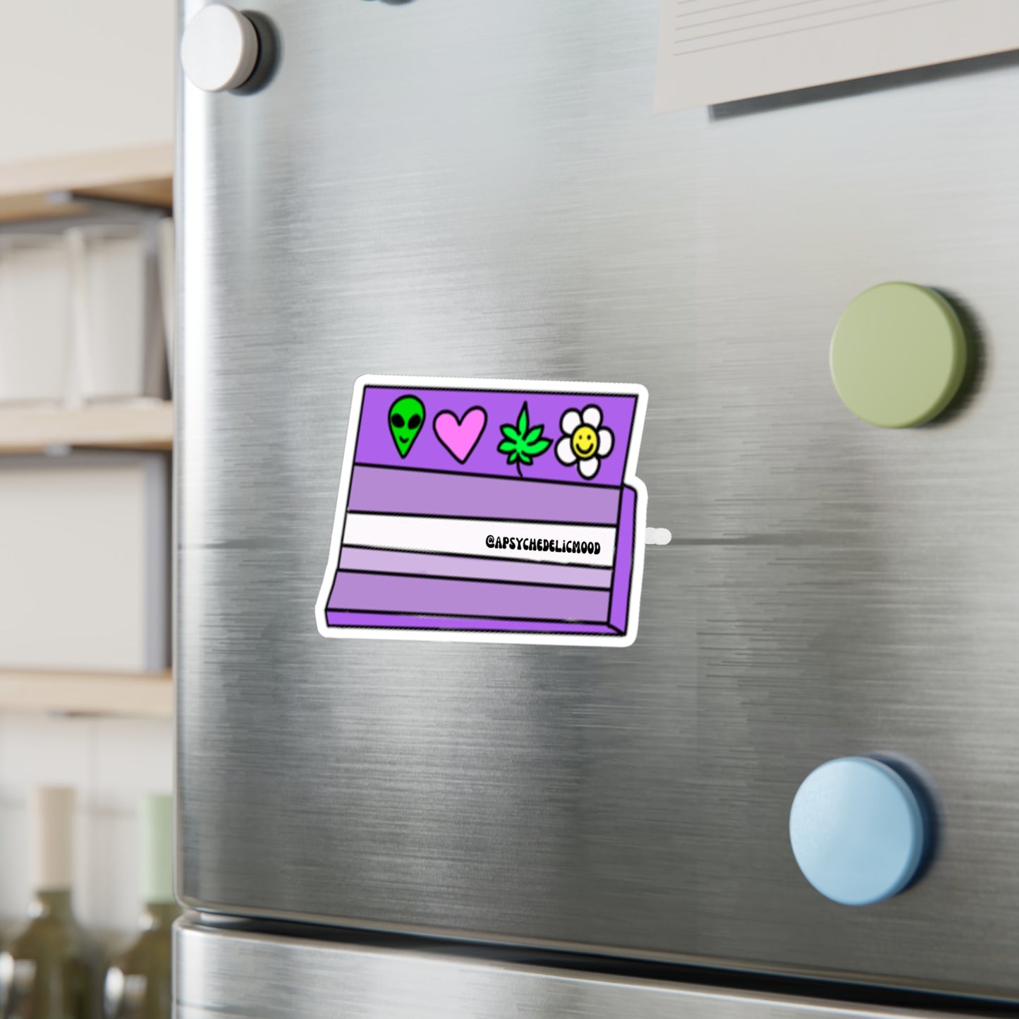 Purple Paper Sticker