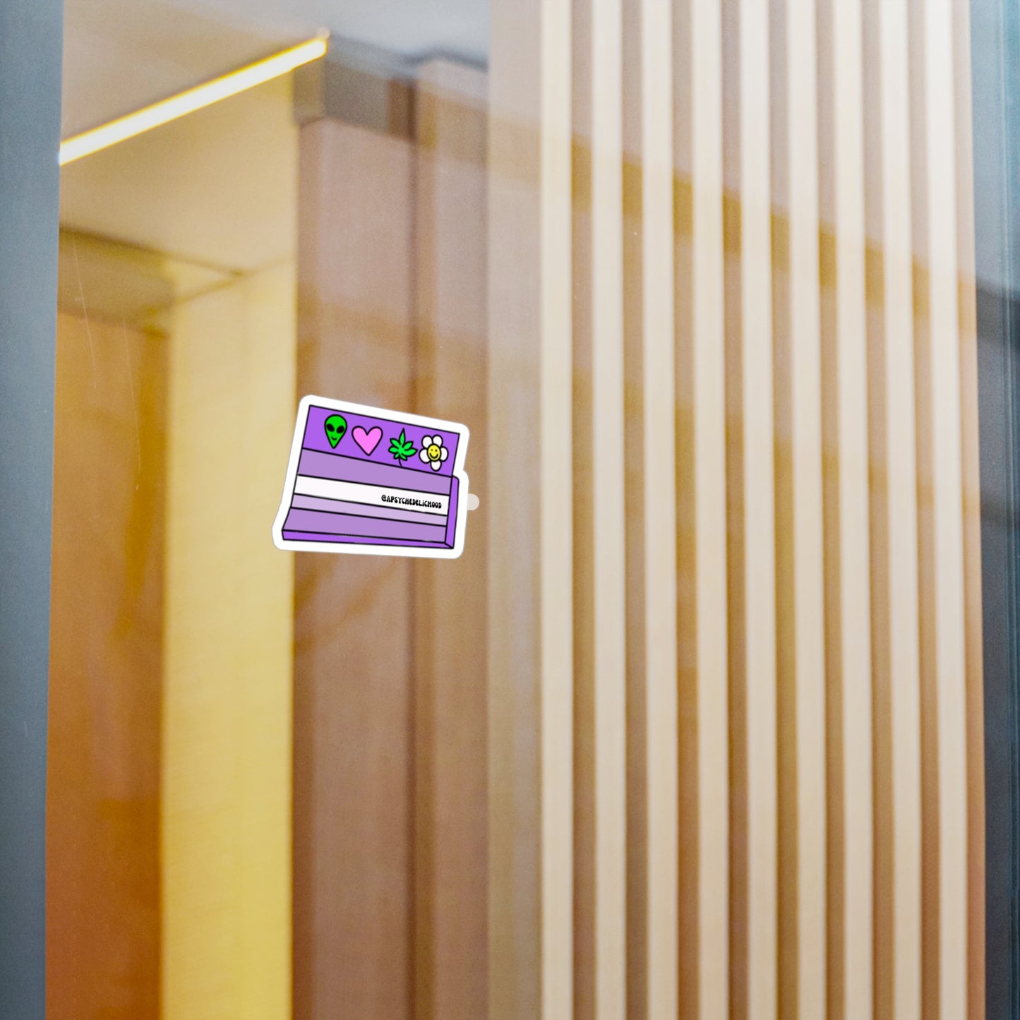 Purple Paper Sticker