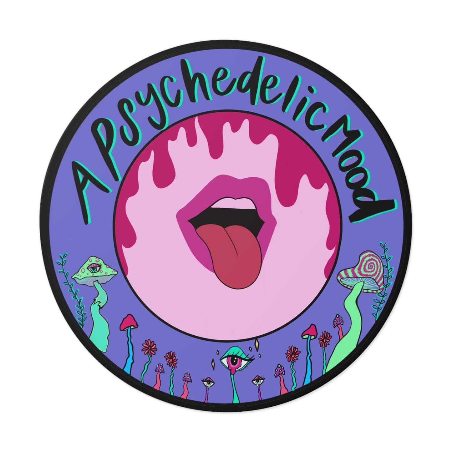 A Psychedelic Mood Original Design Round Vinyl Stickers