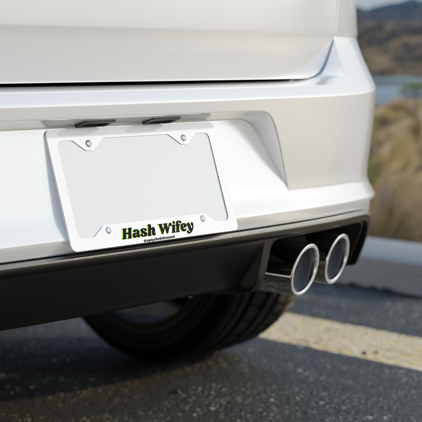 Hash WIfey License Plate Frame