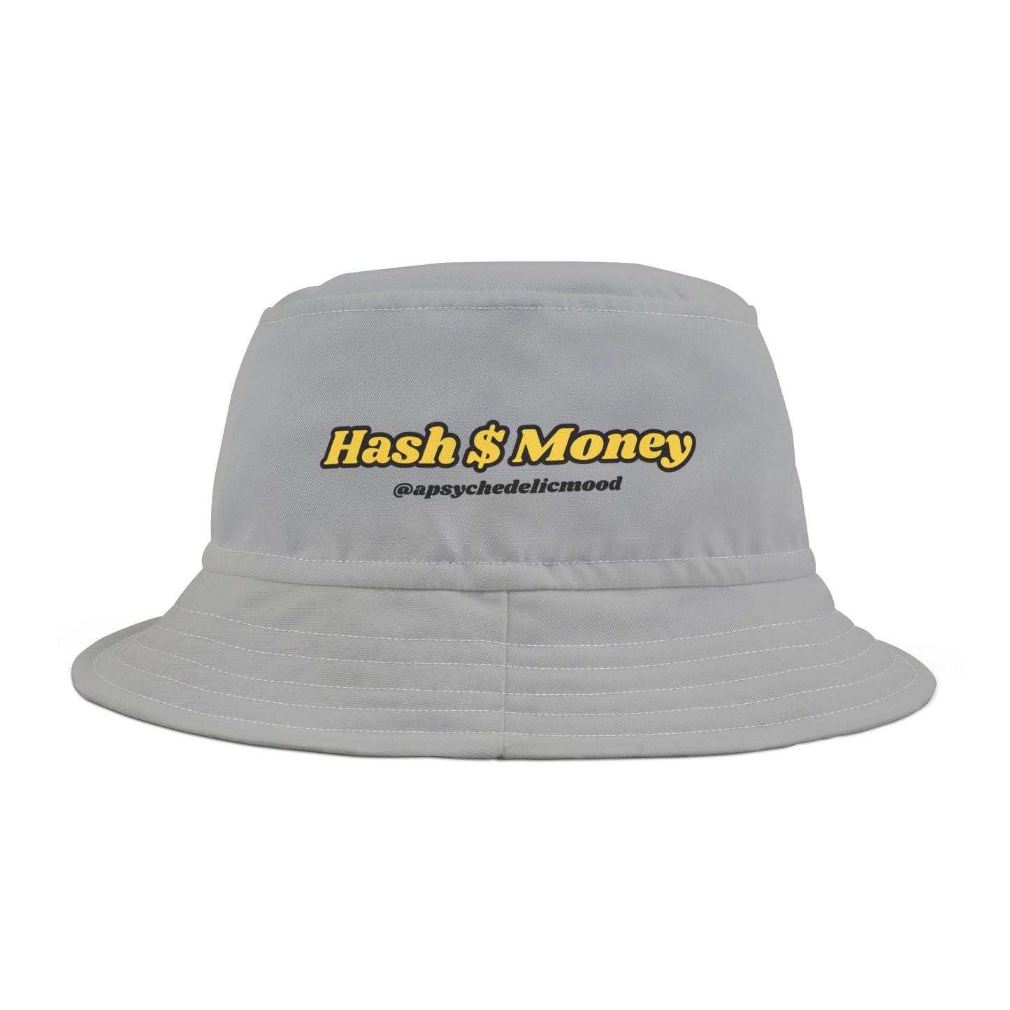 Grey/Yellow Hash $ Money Bucket Hat