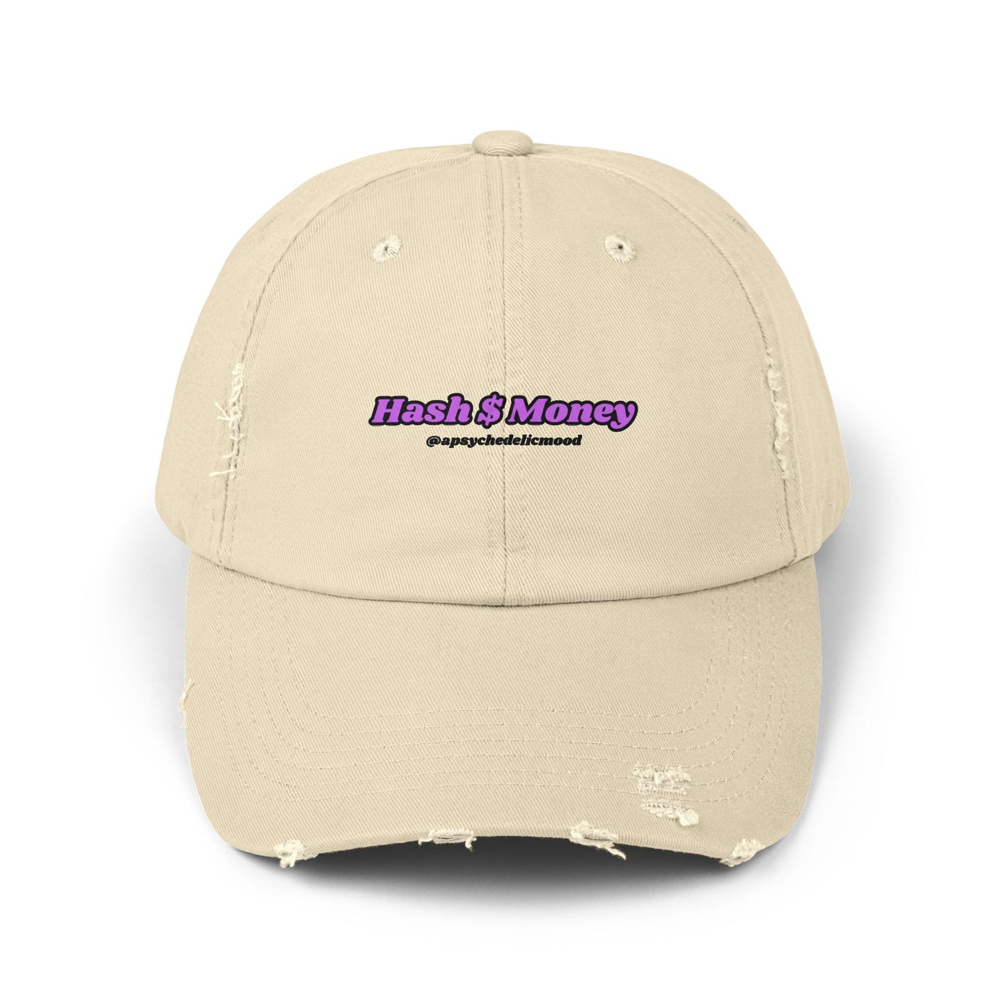 Purple Font Unisex Distressed Cap