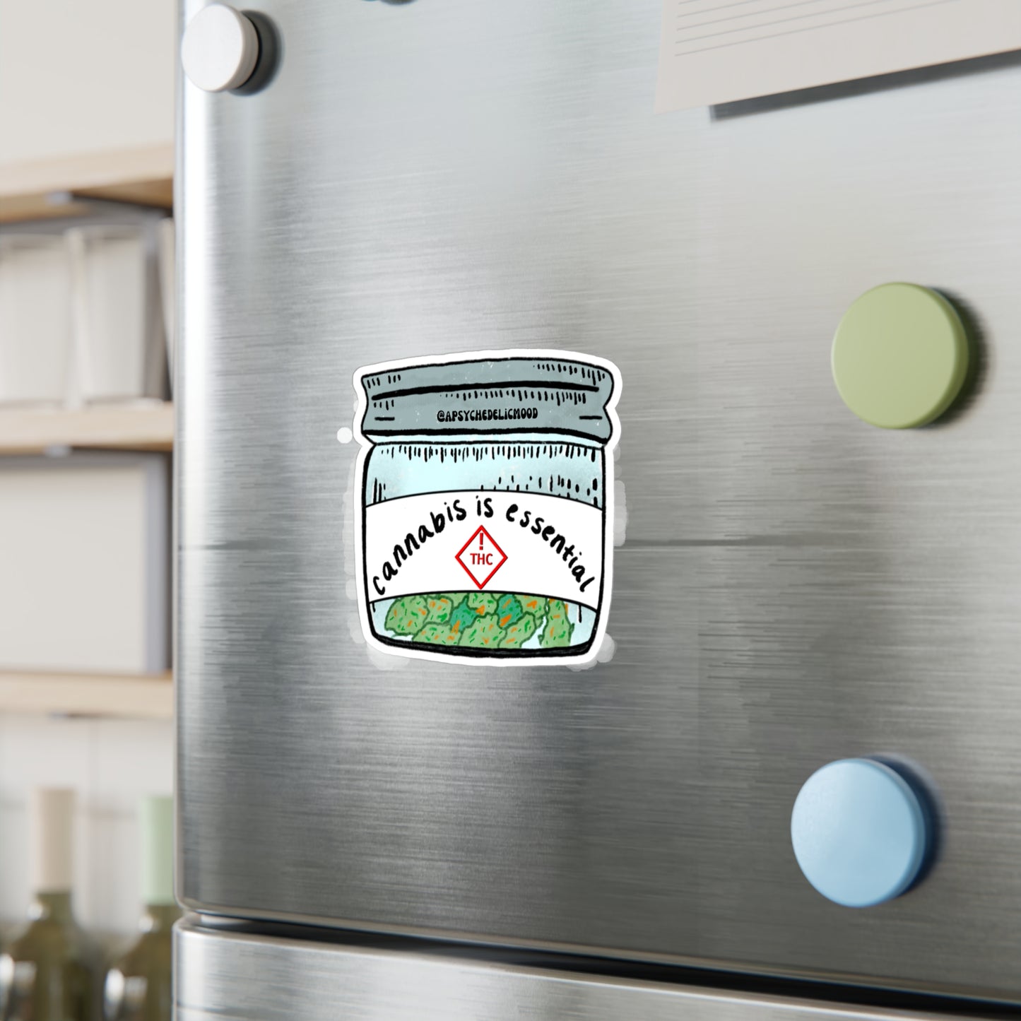 Cannabis Is Essential Stash Jar Sticker