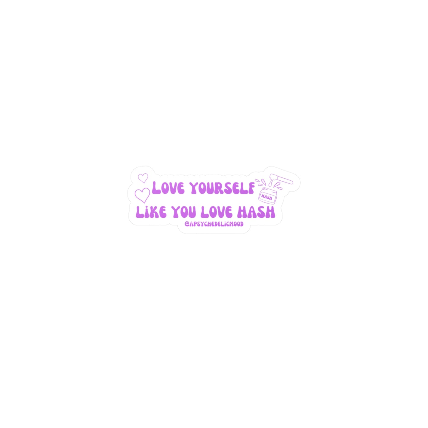 Purple Love Yourself Kiss-Cut Vinyl Decals