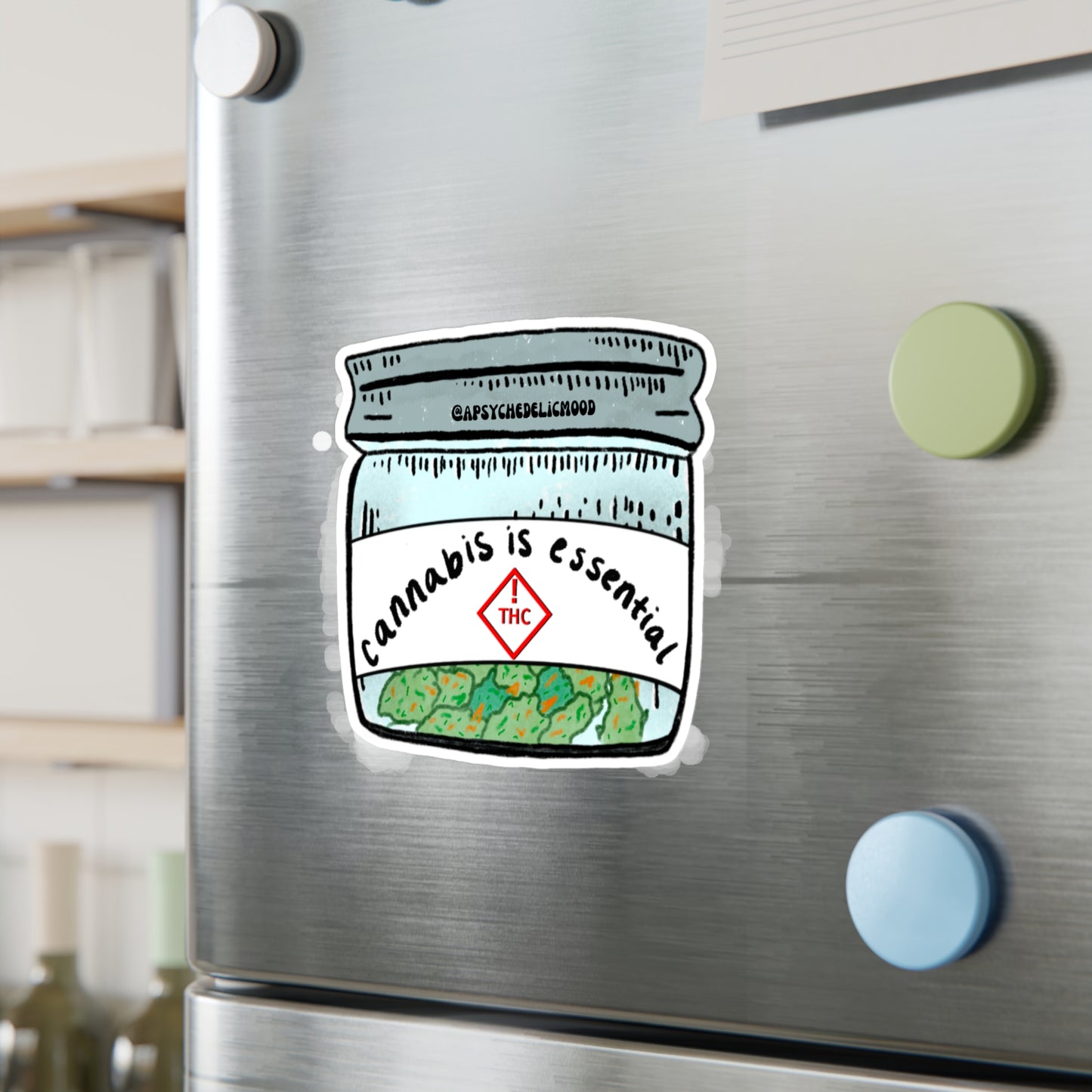 Cannabis Is Essential Stash Jar Sticker