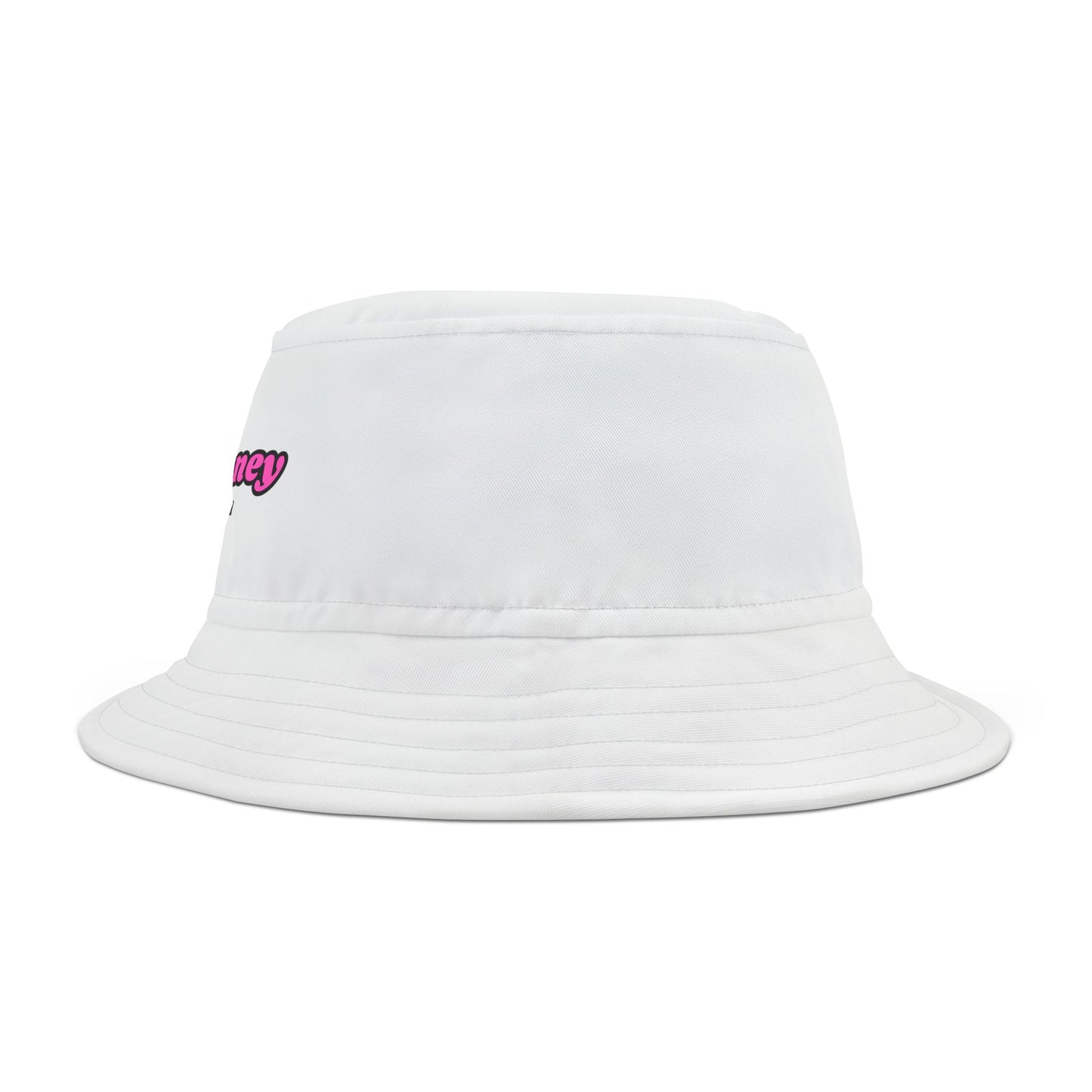 White/Pink Hash $ Money Bucket Hat (AOP)