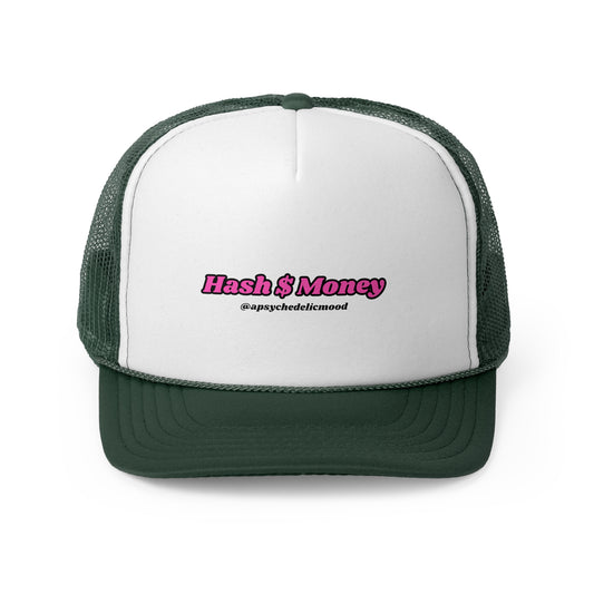 Pink Font Hash $ Money Trucker Caps