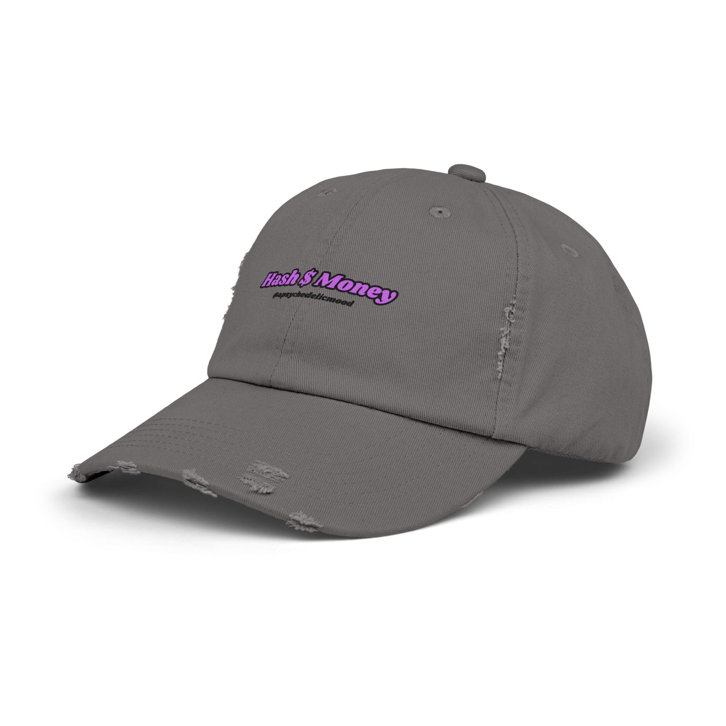 Purple Font Unisex Distressed Cap