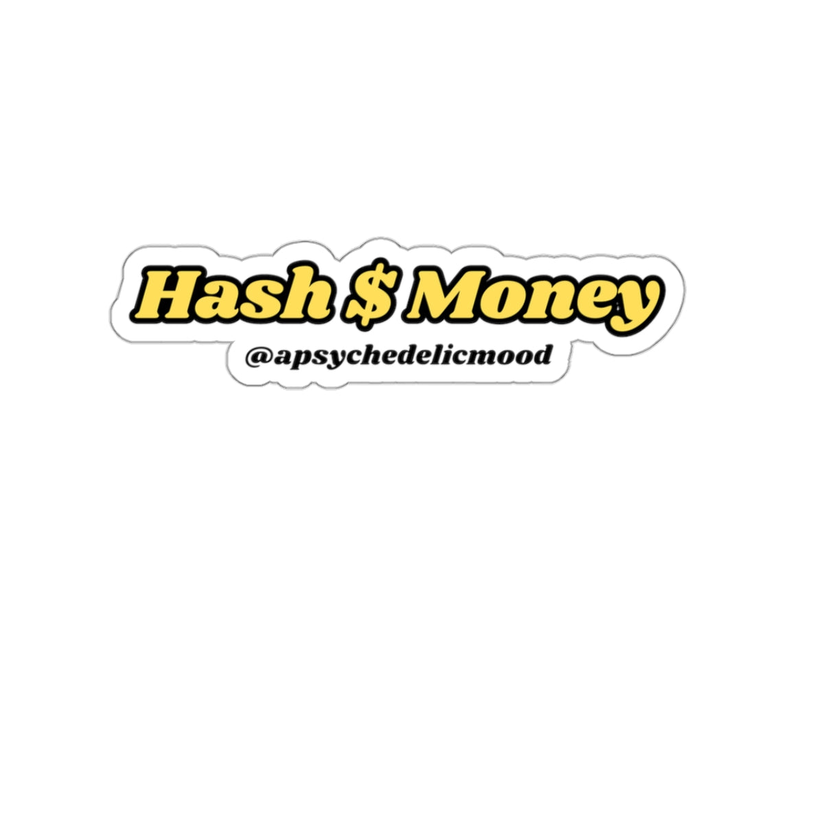 Yellow Hash $ Money Kiss-Cut Stickers