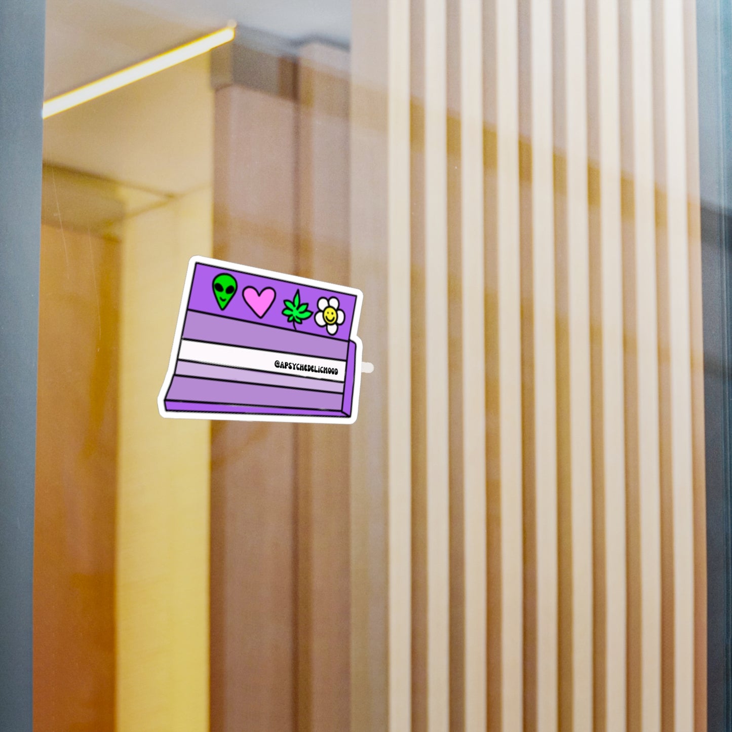 Purple Paper Sticker